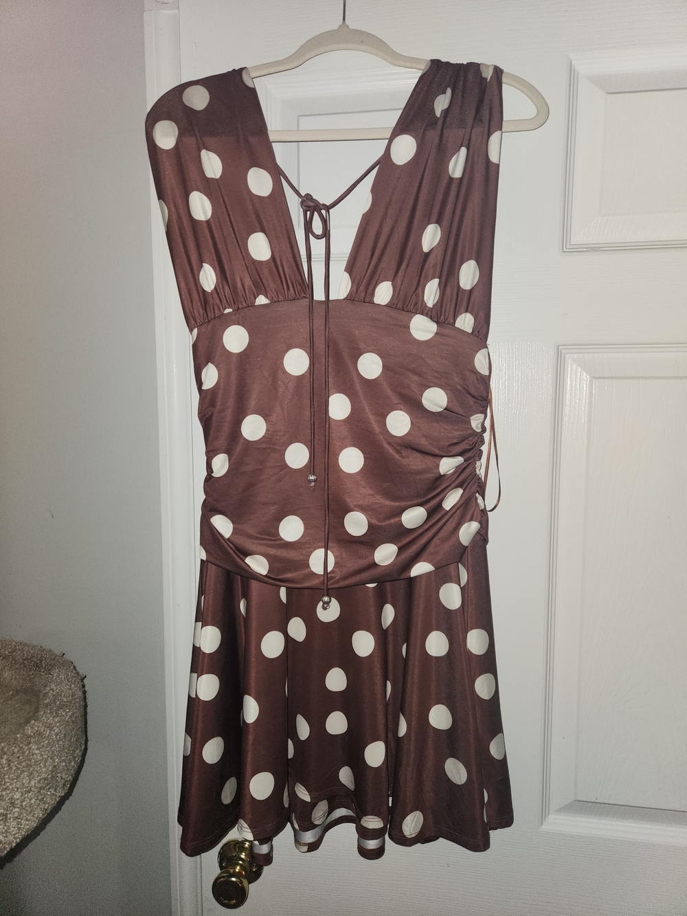 Free People Brown Sleeveless V-Neck Dress